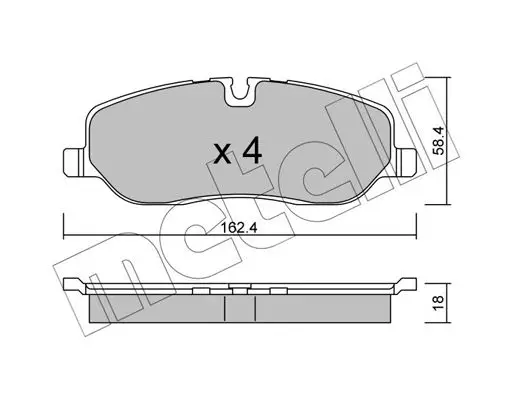 Kit de plaquettes de frein METELLI 22-0693-0