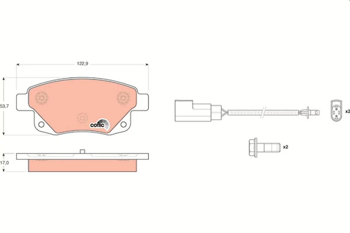 Kit de plaquettes de frein TRW GDB1725