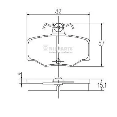 Kit de plaquettes de frein NIPPARTS J3611031