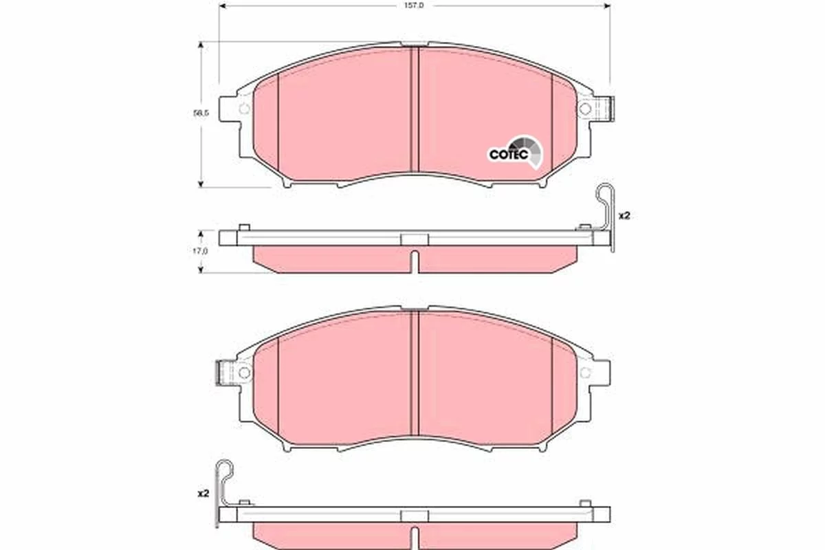 Kit de plaquettes de frein TRW GDB3392