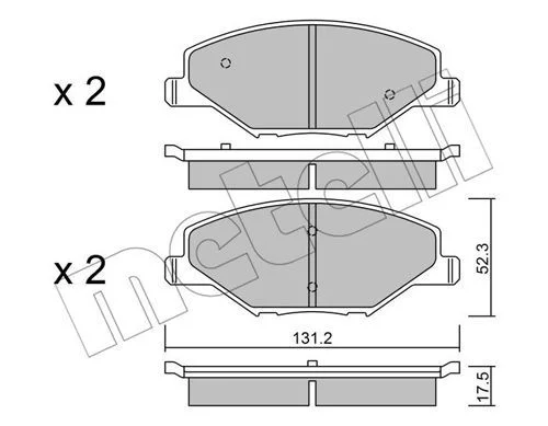 Kit de plaquettes de frein METELLI 22-1006-0