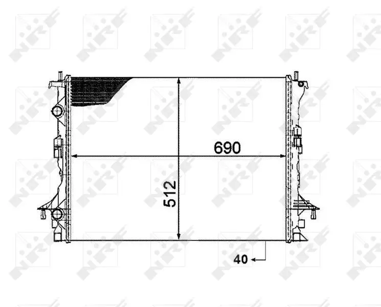 Radiateur, refroidissement du moteur NRF 53820