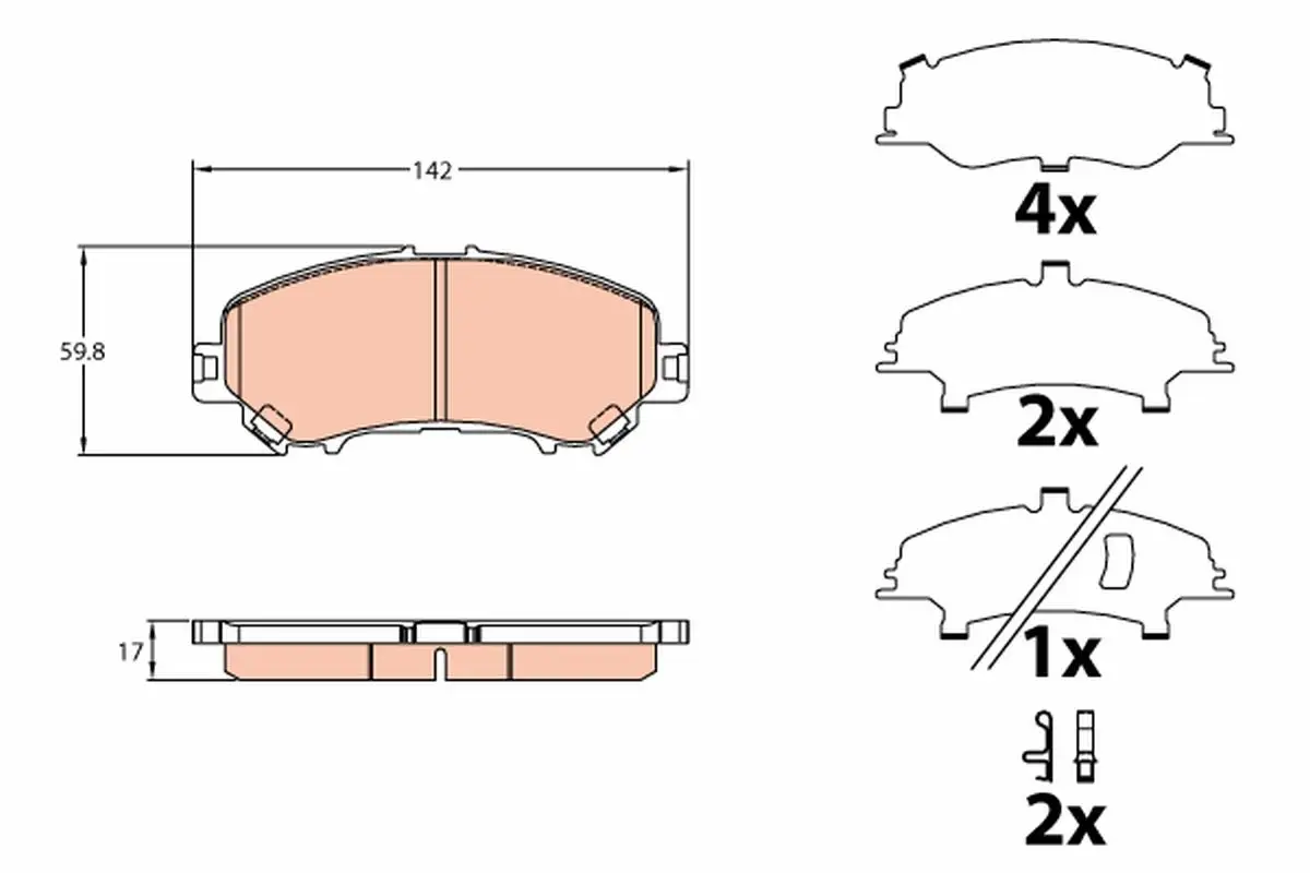 Kit de plaquettes de frein TRW GDB3648