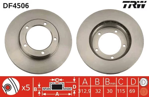 Disque de frein TRW DF4506
