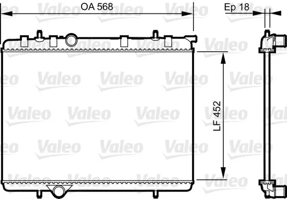 Radiateur, refroidissement du moteur VALEO 735090
