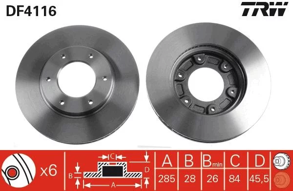 Disque de frein TRW DF4116