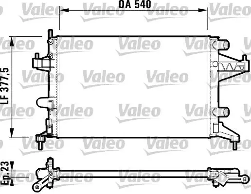 Radiateur, refroidissement du moteur VALEO 732825