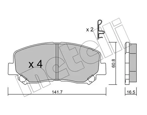 Kit de plaquettes de frein METELLI 22-0969-0