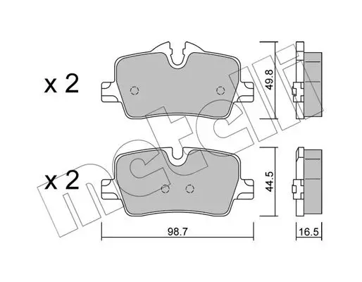Kit de plaquettes de frein METELLI 22-1264-0