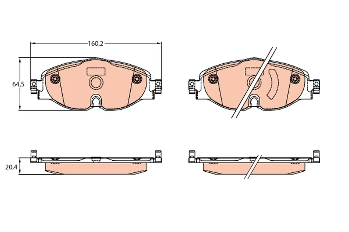 Kit de plaquettes de frein TRW GDB2143