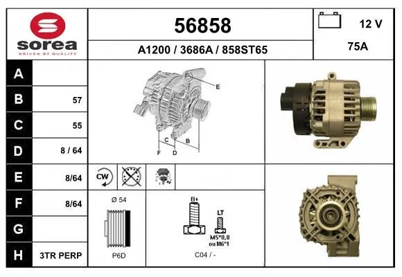Alternateur EAI 56858