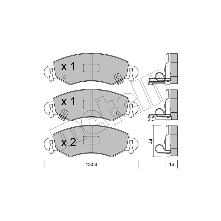 Kit de plaquettes de frein METELLI 22-0339-0