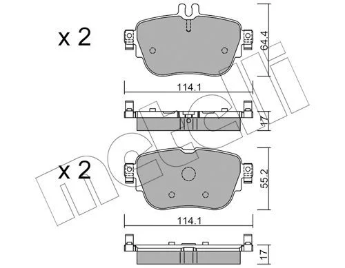 Kit de plaquettes de frein METELLI 22-1136-0