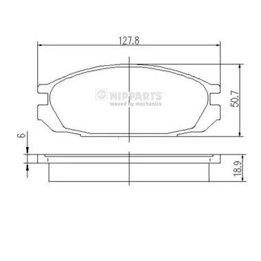 Kit de plaquettes de frein NIPPARTS J3611032