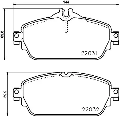 Kit de plaquettes de frein HELLA 8DB 355 021-551