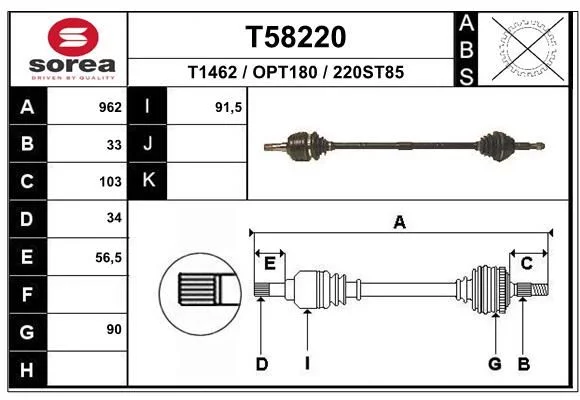Cardan EAI T58220