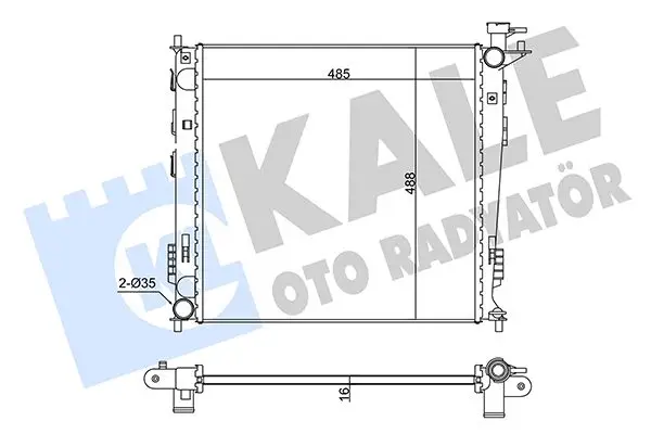 Radiateur, refroidissement du moteur KALE OTO RADYATÖR 341960