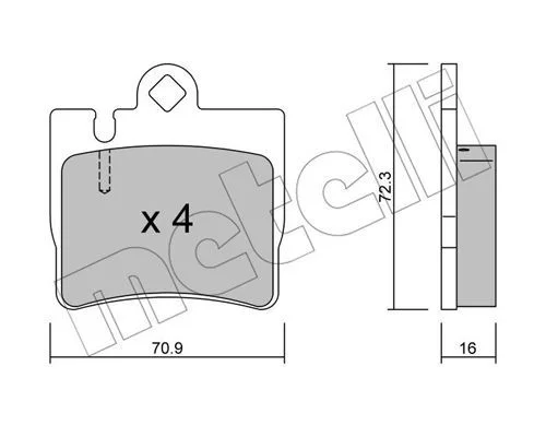 Kit de plaquettes de frein METELLI 22-0597-0