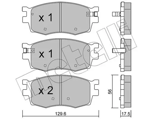 Kit de plaquettes de frein METELLI 22-0724-0
