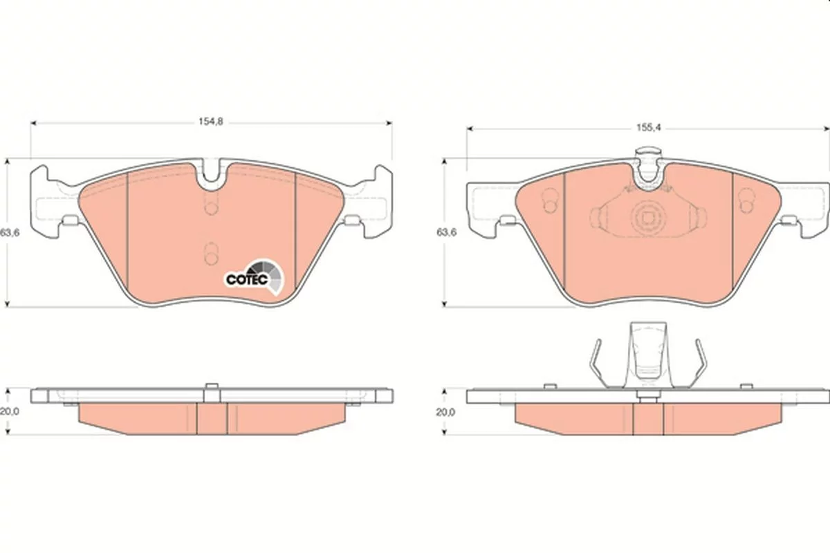 Kit de plaquettes de frein TRW GDB1559