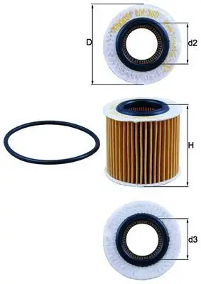 Filtre à huile MAHLE ORIGINAL OX 360D