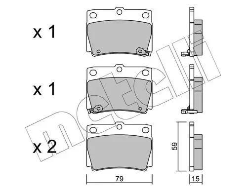 Kit de plaquettes de frein METELLI 22-0484-0