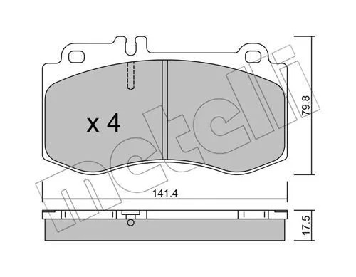 Kit de plaquettes de frein METELLI 22-0827-0
