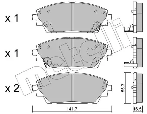 Kit de plaquettes de frein METELLI 22-0992-0