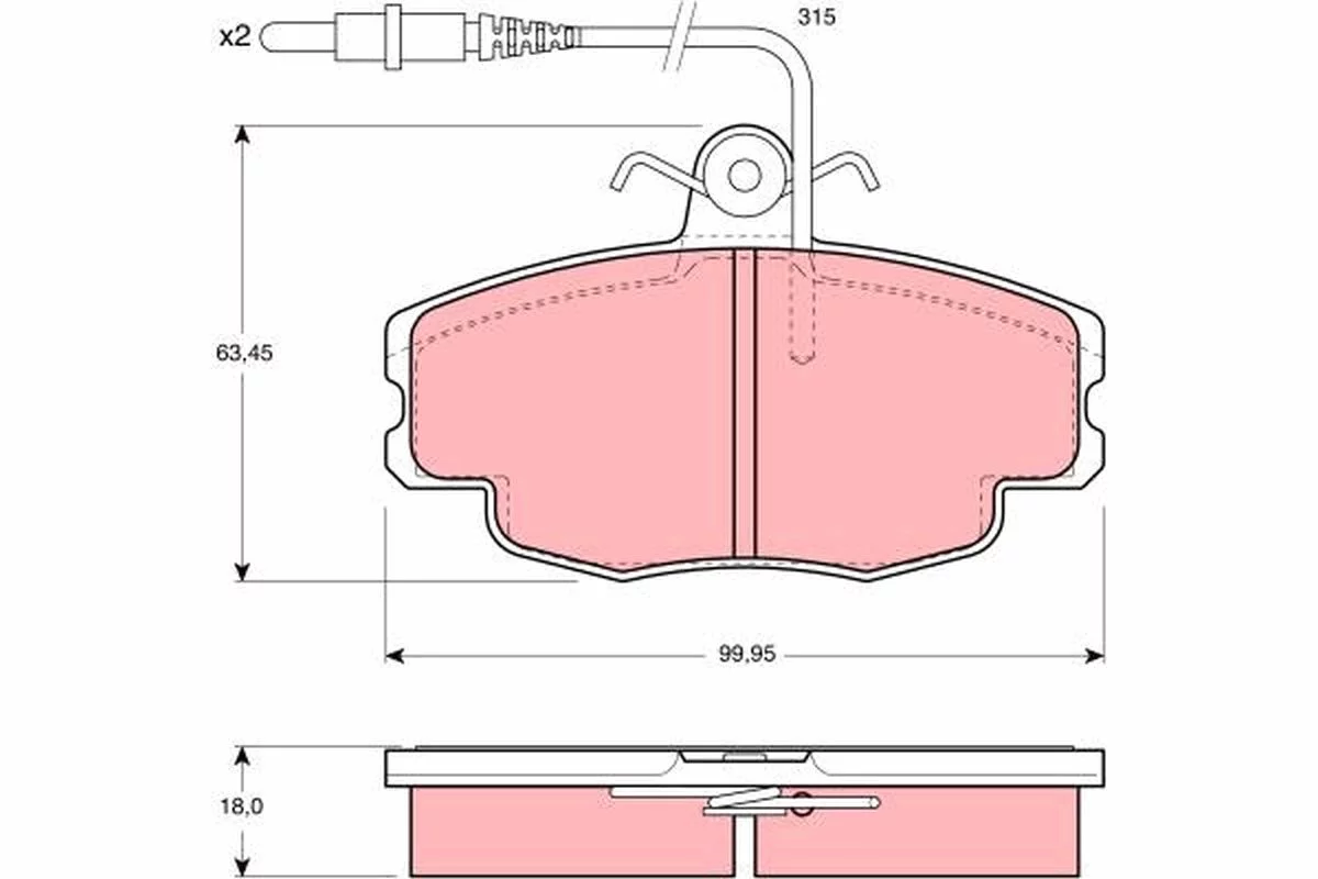 Kit de plaquettes de frein TRW GDB114