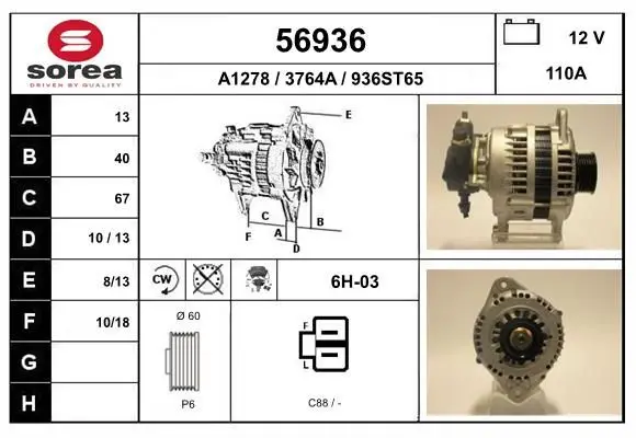 Alternateur EAI 56936