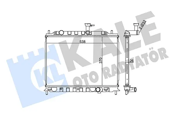 Radiateur, refroidissement du moteur KALE OTO RADYATÖR 374300