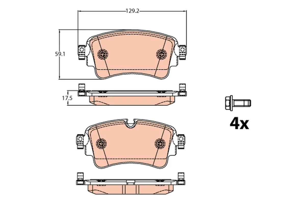 Kit de plaquettes de frein TRW GDB2132