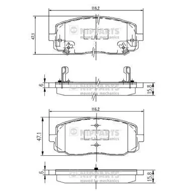 Kit de plaquettes de frein NIPPARTS J3600323