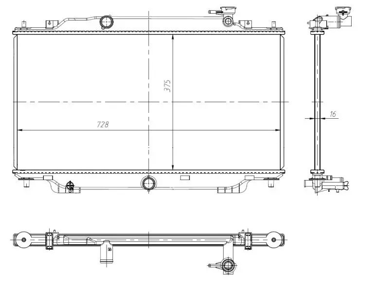 Radiateur, refroidissement du moteur NRF 550024