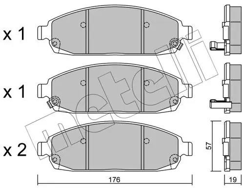 Kit de plaquettes de frein METELLI 22-0719-0
