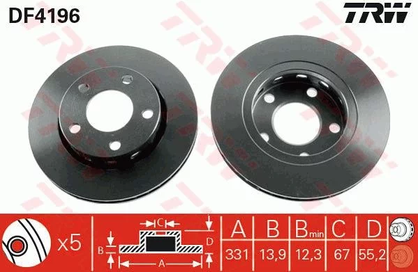 Disque de frein TRW DF4196