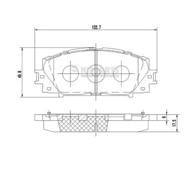 Kit de plaquettes de frein NIPPARTS N3602127