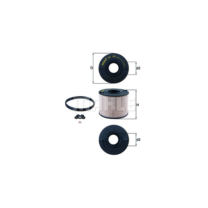 Filtre à carburant MAHLE ORIGINAL KX 192D