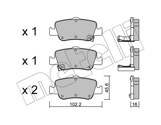 Kit de plaquettes de frein METELLI 22-0796-0