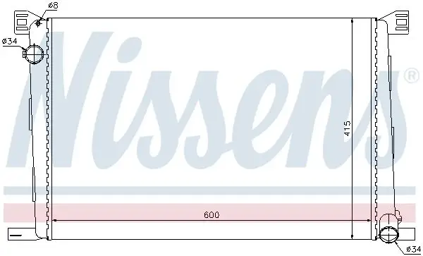 Radiateur, refroidissement du moteur NISSENS 69706