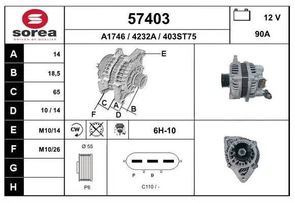 Alternateur EAI 57403
