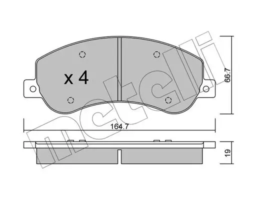 Kit de plaquettes de frein METELLI 22-0680-1