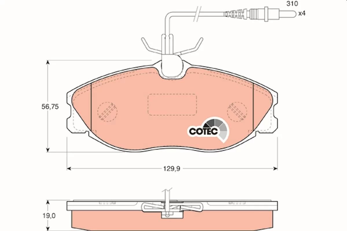 Kit de plaquettes de frein TRW GDB1194