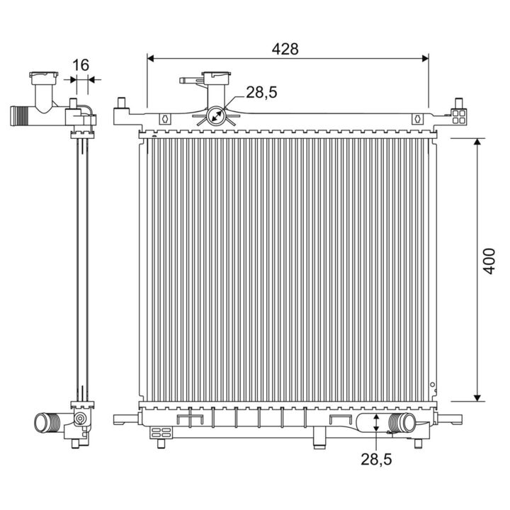 Radiateur, refroidissement du moteur VALEO 701328
