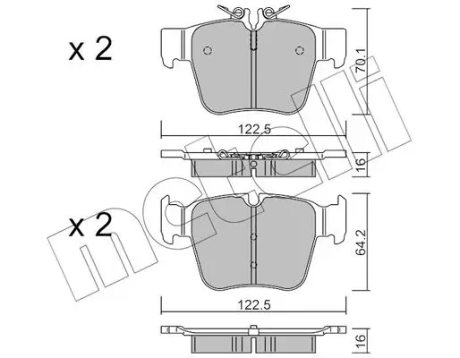 Kit de plaquettes de frein METELLI 22-1135-0