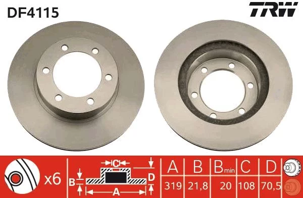 Disque de frein TRW DF4115