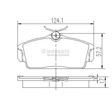 Kit de plaquettes de frein NIPPARTS J3601068