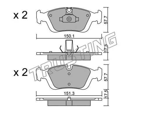 Kit de plaquettes de frein TRUSTING 321.0