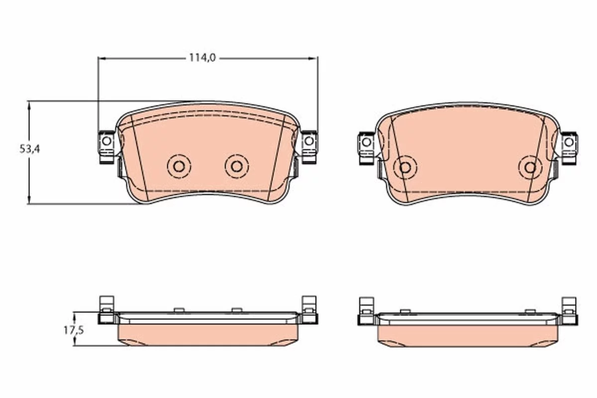 Kit de plaquettes de frein TRW GDB2166
