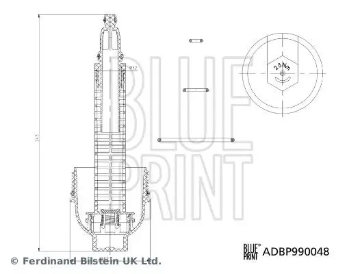 Couvercle, boîtier du filtre à huile BLUE PRINT ADBP990048